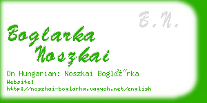 boglarka noszkai business card